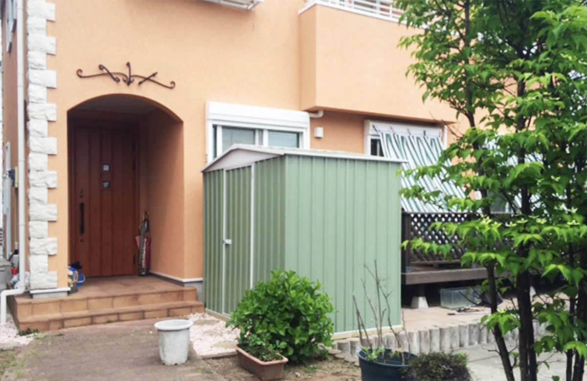 茨城県でおしゃれなユーロ物置®の施工がありました。