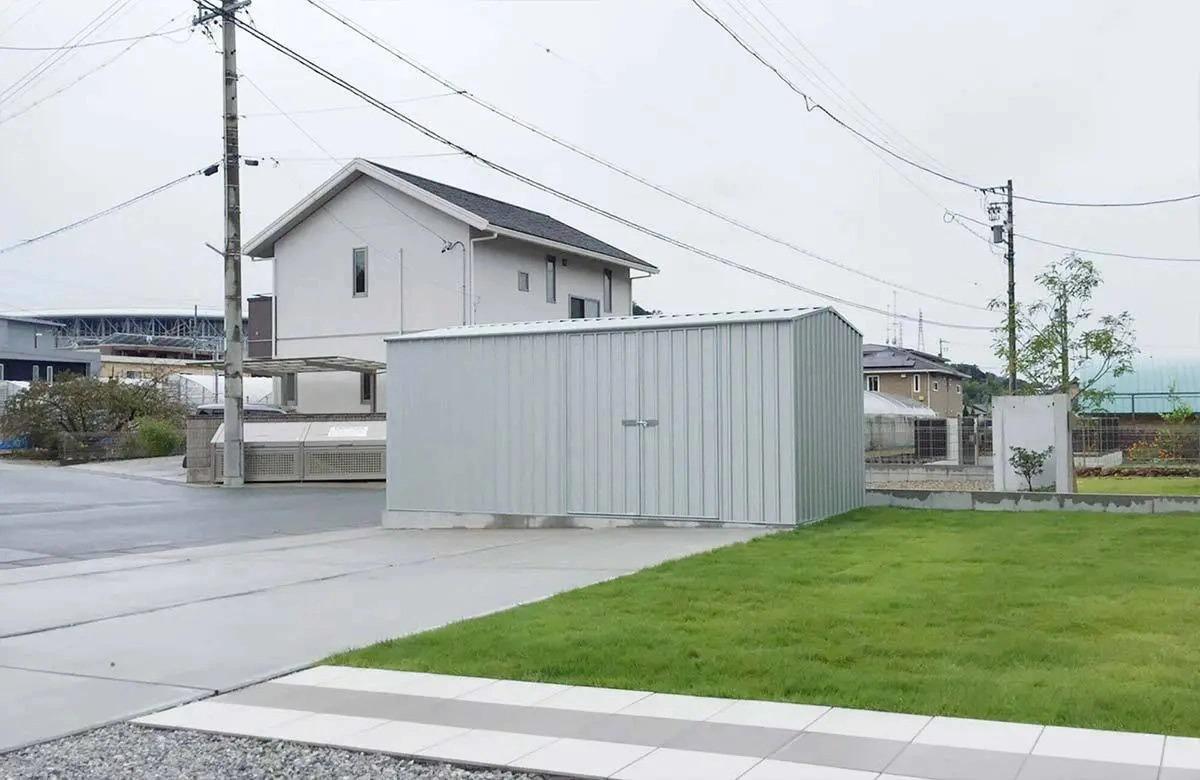 静岡県でおしゃれなユーロ物置®の施工がありました。