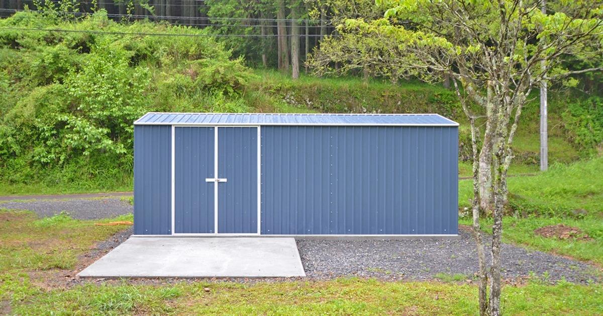 岐阜県でおしゃれなユーロ物置®の施工がありました。