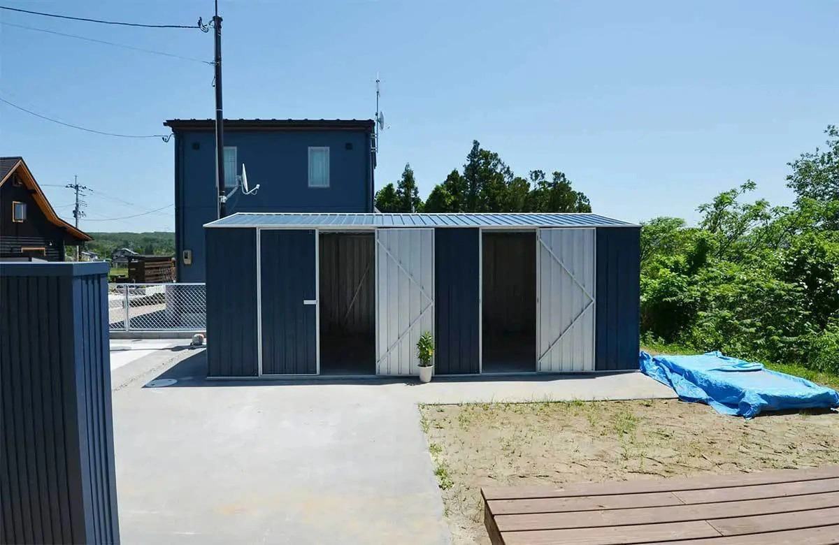 宮城県でおしゃれなユーロ物置®の施工がありました。