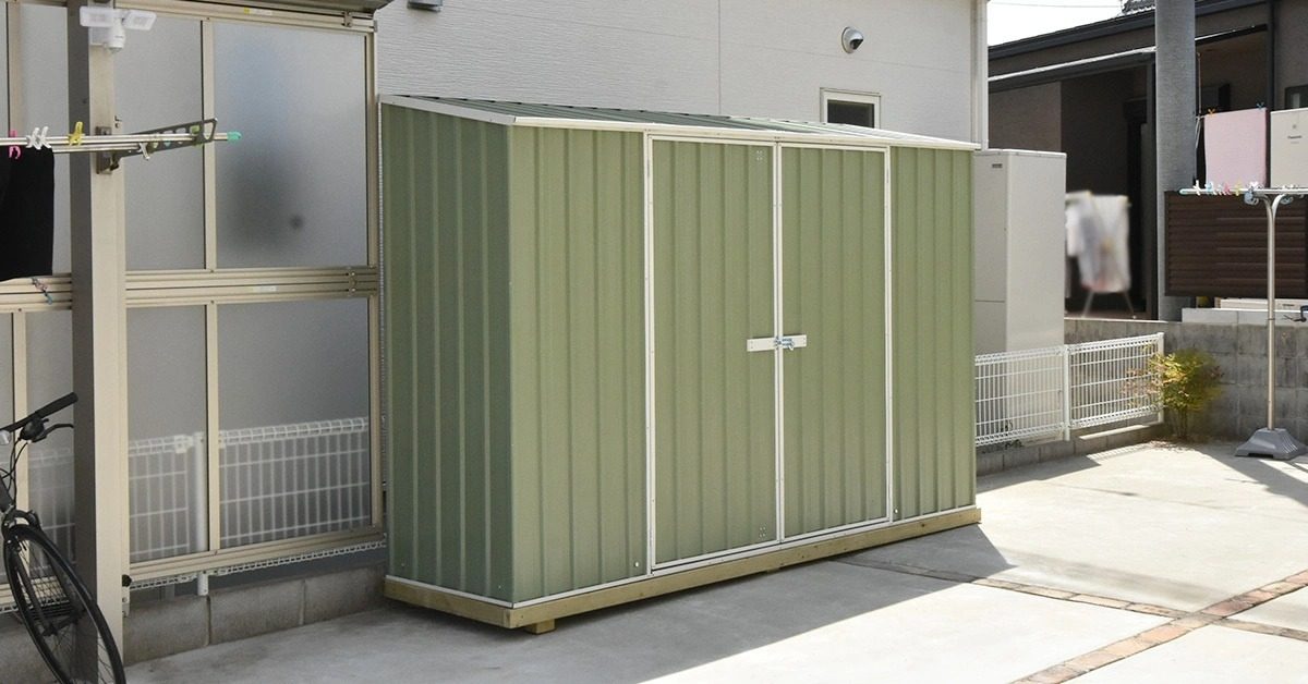 和歌山県でおしゃれなユーロ物置®の施工がありました。