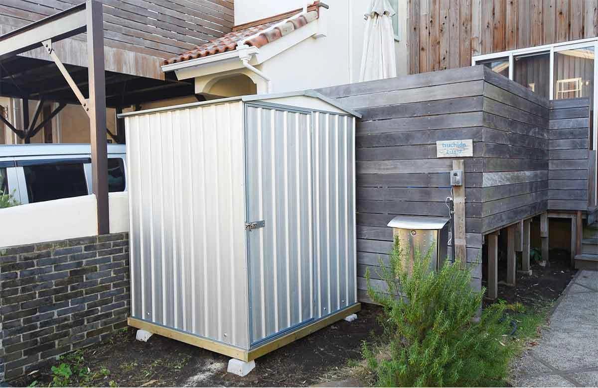 神奈川県でおしゃれなユーロ物置®の施工がありました。