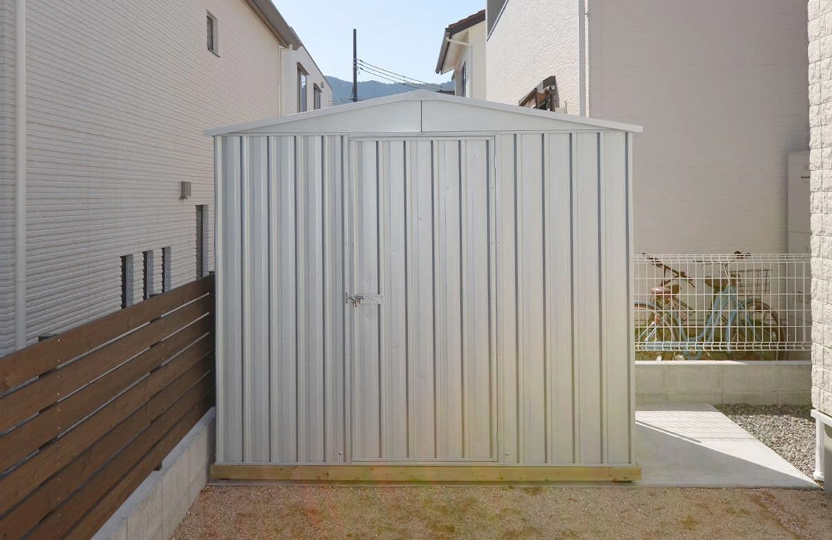 広島県でおしゃれなユーロ物置®の施工がありました。