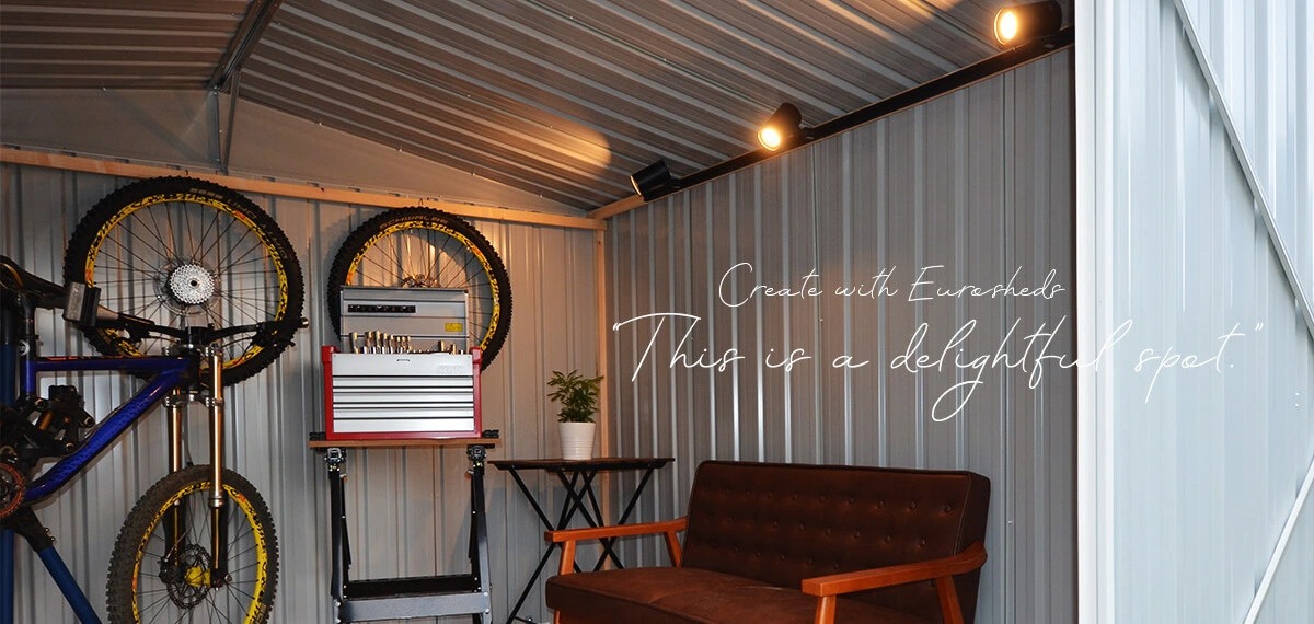 部屋みたいに使いやすくて居心地のいい物置小屋