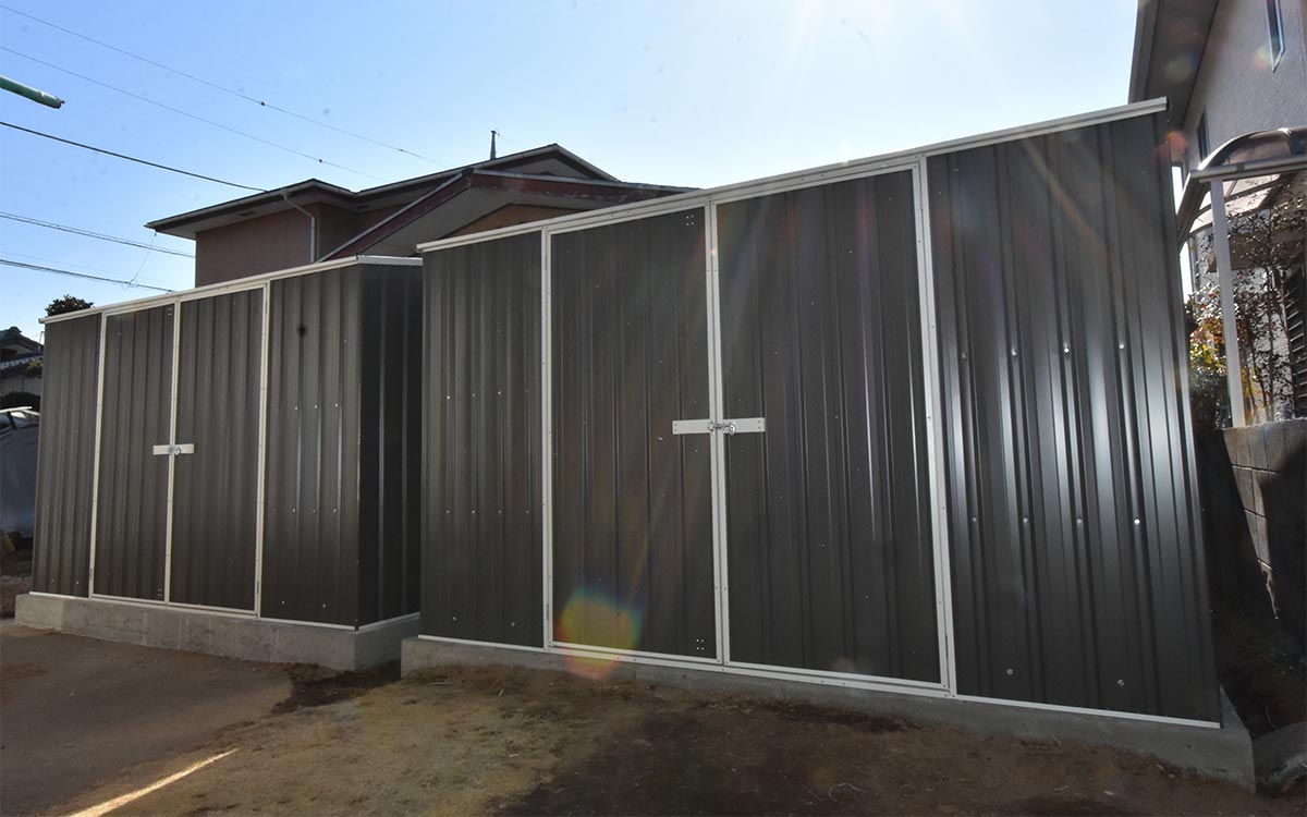 山梨県でおしゃれなユーロ物置®の施工がありました。