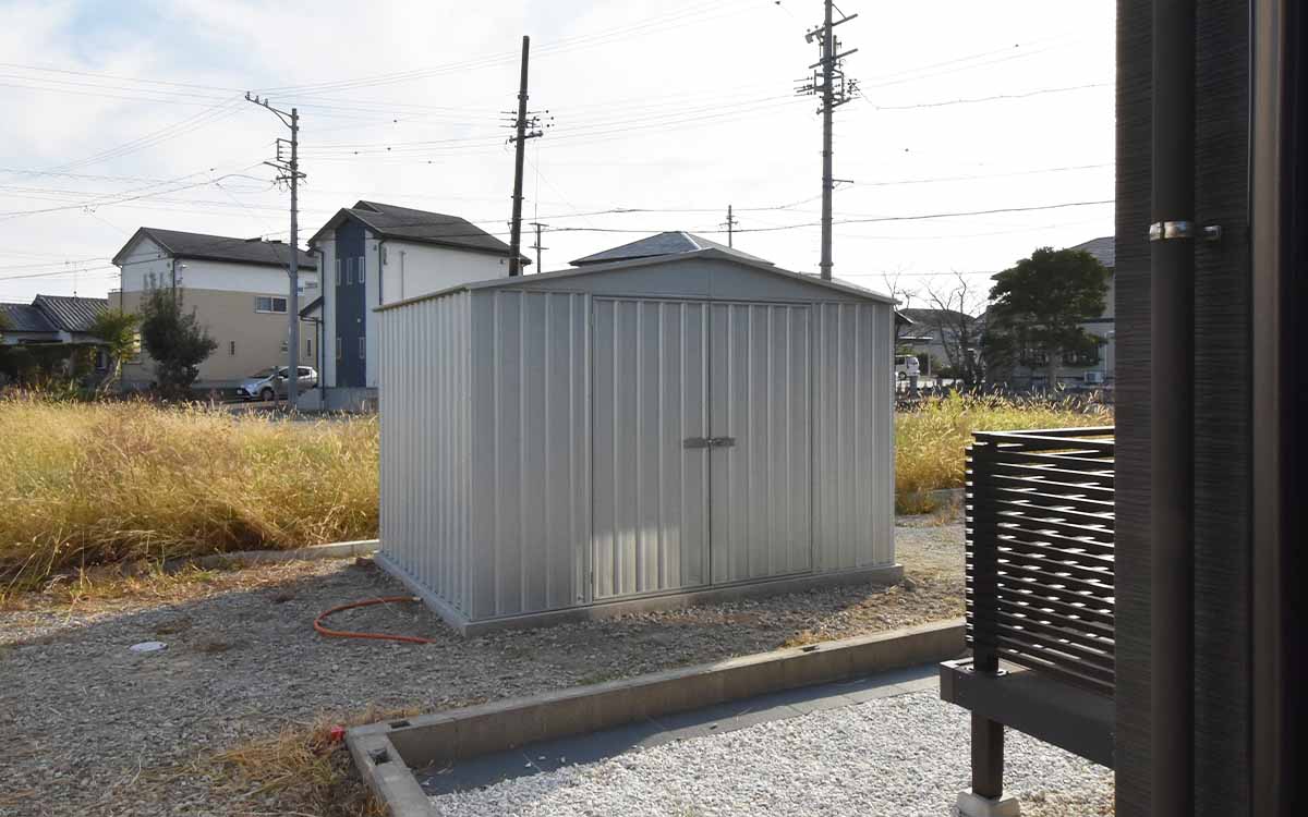 静岡県でおしゃれなユーロ物置®の施工がありました。