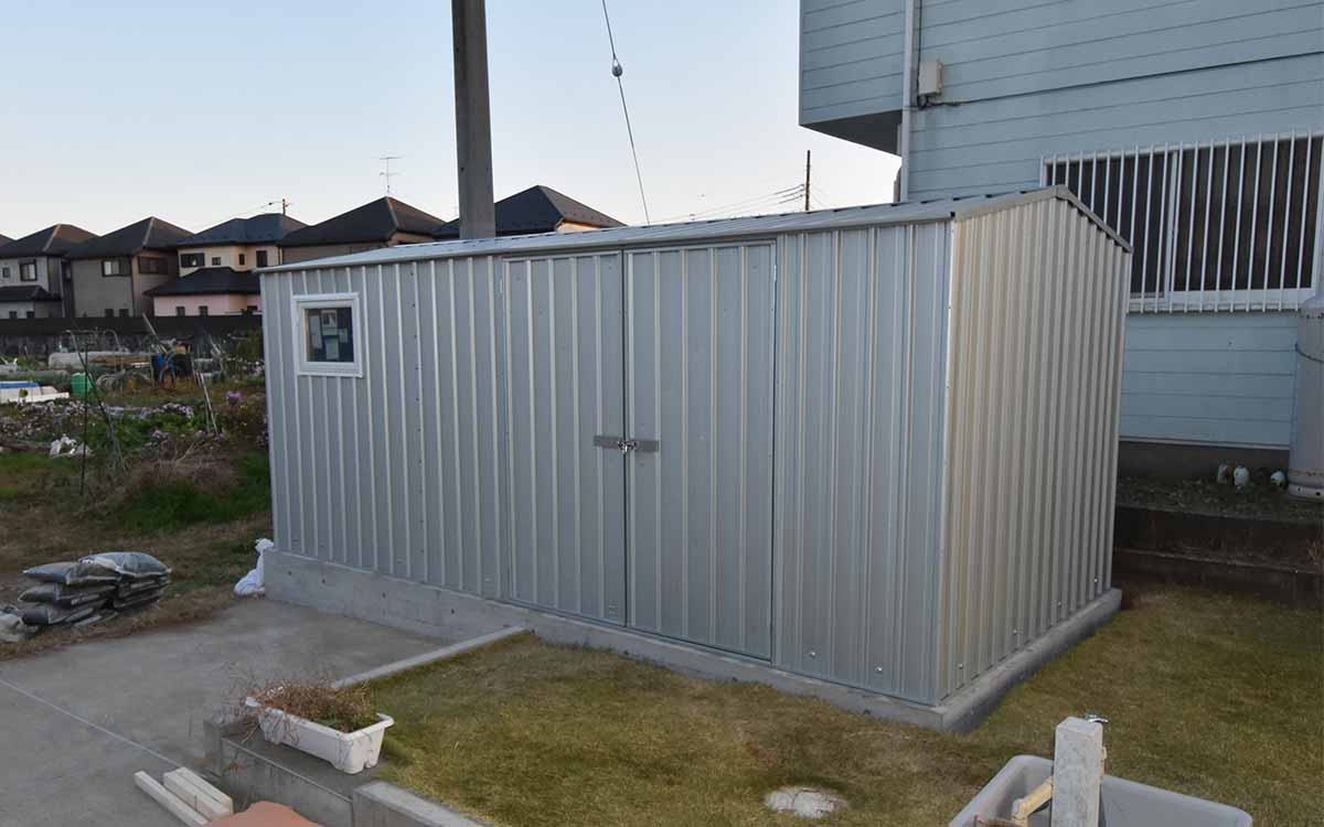 千葉県でおしゃれなユーロ物置®の施工がありました。