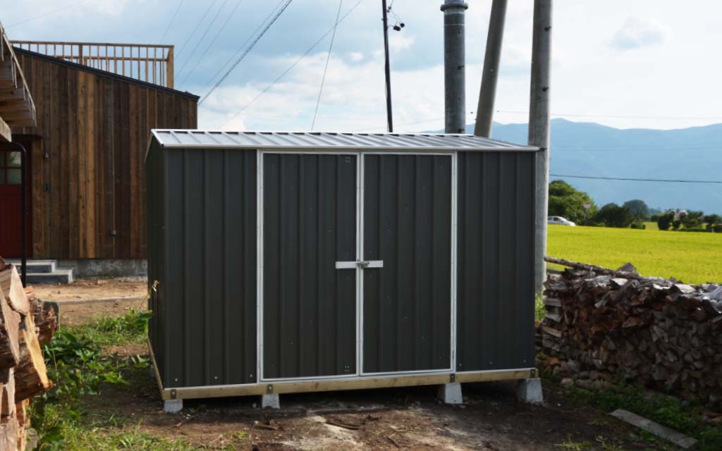 長野県でオシャレなユーロ物置®︎の施工がありました