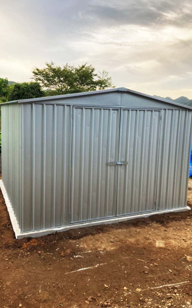 東京都でおしゃれなユーロ物置®︎の施工がありました