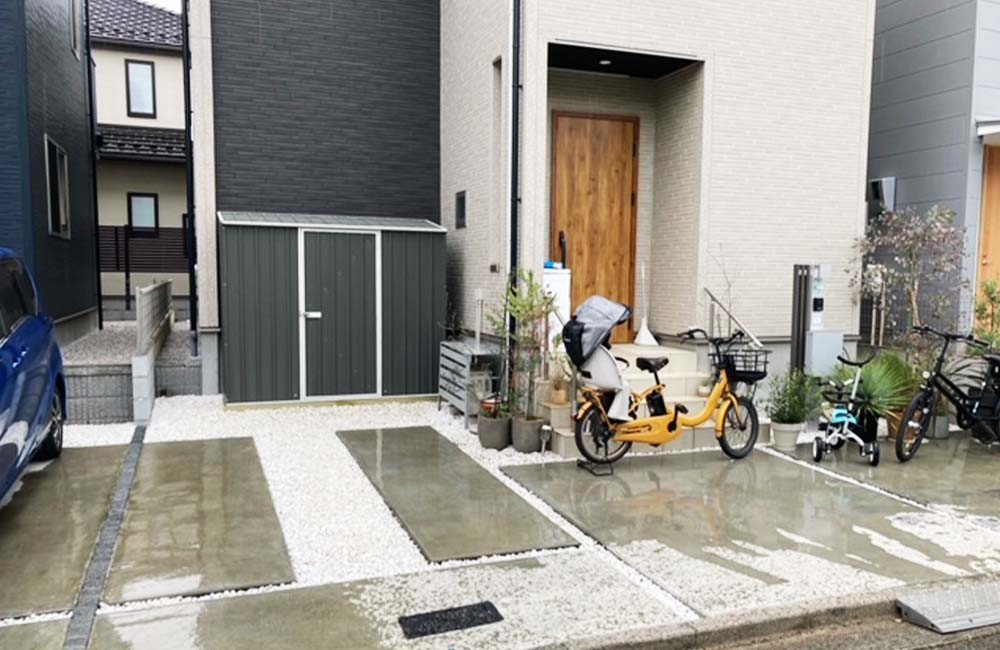 東京都でおしゃれなユーロ物置®︎の施工がありました！